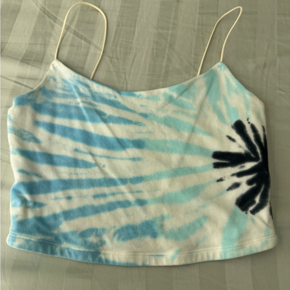 Aeropostale Blue and Black Tie-Dye Camisole